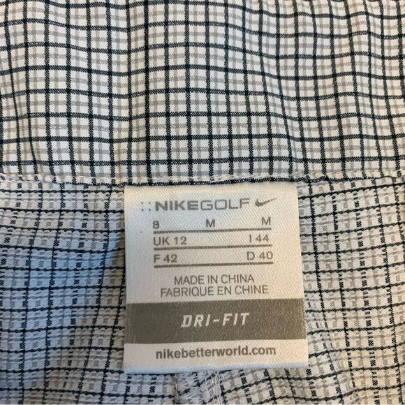 Nike golf women's white black gray plaid check pants Sz 8/M NWOT - Picture 7 of 13